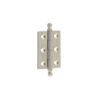 Frelan Hardware Hoxton 2 Inch Finial Cabinet Hinges, Satin Nickel - HOX800SN (sold in pairs)