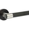 Frelan Hardware T-Bar Knurled Door Handles On Round Rose, Matt Black - JMB105 (sold in pairs)