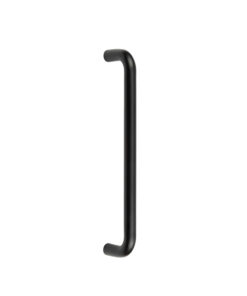 Frelan Hardware D Shaped Pull Handles (19mm Bar Diameter) Bolt Through Fixing, Matt Black - JMB119C