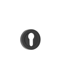 Frelan Hardware Euro Profile Escutcheon, Matt Black - JMB503E