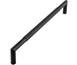 Frelan Hardware Mitred Knurled Pull Handles, Bolt Through Fixing, Matt Black - JMB8