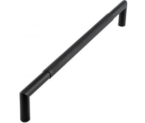 Frelan Hardware Mitred Knurled Pull Handles, Bolt Through Fixing, Matt Black - JMB8