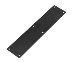 Frelan Hardware Plain Radius Corner Fingerplate (350mm), Matt Black - JMB81