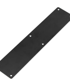 Frelan Hardware Plain Radius Corner Fingerplate (350mm), Matt Black - JMB81