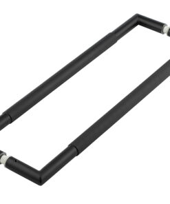 Frelan Hardware Mitred Knurled Pull Handle, Back To Back Fixing, Matt Black - JMB9 (sold in pairs)