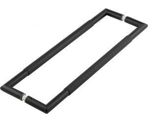 Frelan Hardware Mitred Knurled Pull Handle, Back To Back Fixing, Matt Black - JMB9 (sold in pairs)