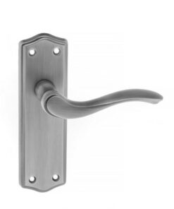 Atlantic Warwick Old English Door Handles On Backplate, Matt Gun Metal - OE178MBN (sold in pairs)