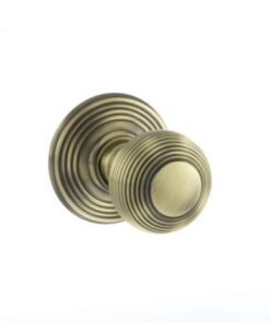 Atlantic Old English Ripon Solid Brass Reeded Mortice Knob, Antique Brass - OE50RMKAB (sold in pairs)