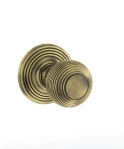 Atlantic Old English Ripon Solid Brass Reeded Mortice Knob, Matt Antique Brass - OE50RMKMAB (sold in pairs)