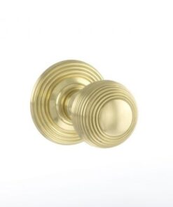 Atlantic Old English Ripon Solid Brass Reeded Mortice Knob, Polished Brass - OE50RMKPB (sold in pairs)
