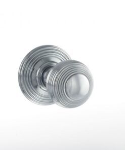 Atlantic Old English Ripon Solid Brass Reeded Mortice Knob, Polished Chrome - OE50RMKPC (sold in pairs)