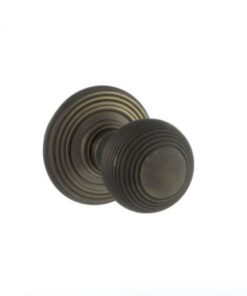 Atlantic Old English Ripon Solid Brass Reeded Mortice Knob, Urban Bronze - OE50RMKUB (sold in pairs)