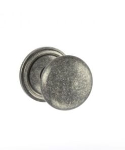 Atlantic Old English Harrogate Solid Brass Mushroom Mortice Knob, Distressed Silver - OE58MMKDS