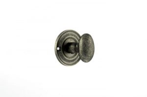 Atlantic Old English Solid Brass Bathroom Turn & Release, Distressed Silver - OEOWCDS