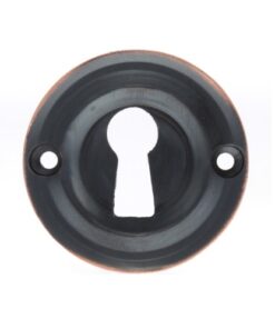 Atlantic Old English Solid Brass Standard Profile Round Escutcheon, Antique Copper - OERKEAC (sold in pairs)