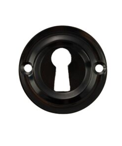 Atlantic Old English Solid Brass Standard Profile Round Escutcheon, Black Nickel - OERKEBN (sold in pairs)