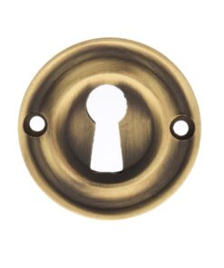 Atlantic Old English Solid Brass Standard Profile Round Escutcheon, Matt Antique Brass - OERKEMAB (sold in pairs)