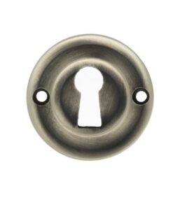 Atlantic Old English Solid Brass Standard Profile Round Escutcheon, Matt Gun Metal - OERKEMBN (sold in pairs)