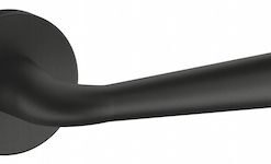 Atlantic Tupai Rapido Curvaline Adra Designer Door Handles On Round Rose, Matt Black - T293RMB (sold in pairs)