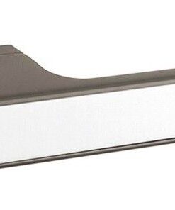 Atlantic Tupai Versaline Tobar Designer Door Handles On Rectangular Rose, Pearl Nickel T3089LMBPL PEARL NICKEL WITH BLACK DECORATIVE PLATE
