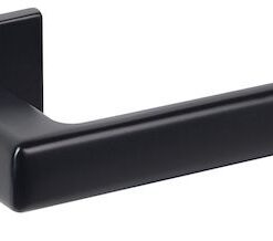 Atlantic Tupai Rapido 5S Line Portel 5mm Slimline Designer Door Handles On Square Rose, Matt Black - T3095S5SMB (sold in pairs)