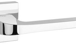 Atlantic Tupai Rapido Curvaline Valbona Designer Door Handles On Square Rose, Bright Polished Chrome - T3097SPC (sold in pairs)