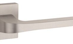 Atlantic Tupai Rapido Curvaline Valbona Designer Door Handles On Square Rose, Pearl Nickel - T3097SPL (sold in pairs)