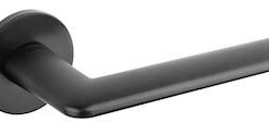 Atlantic Tupai Rapido 5S Line Tavira 5mm Slimline Designer Door Handles On Round Rose, Matt Black - T3098R5SMB (sold in pairs)