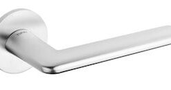 Atlantic Tupai Rapido 5S Line Tavira 5mm Slimline Designer Door Handles On Round Rose, Satin Chrome - T3098R5SSC (sold in pairs)