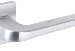 Atlantic Tupai Rapido 5S Line Canha 5mm Slimline Designer Door Handles On Square Rose, Satin Chrome - T4007S5SSC (sold in pairs)