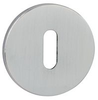 Atlantic Tupai Rapido 5S Line 5mm Slimline Round Euro Profile Escutcheon, Satin Chrome - TESCER5SSC (sold in pairs)