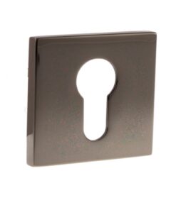 Atlantic Tupai Rapido 5S Line 5mm Slimline Square Euro Profile Escutcheon, Black Satin Nickel - TESCES5SBSN (sold in pairs)
