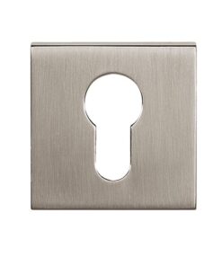 Atlantic Tupai Rapido Curva/Quadraline Square Euro Profile Escutcheon, Pearl Nickel - TESCESPL (sold in pairs)