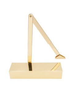 Size 2-5 Door Closer c/w Back Check & Delayed Action - PVD Gold Flat Arm (P.A Bracket Inc) PVD Gold Cover