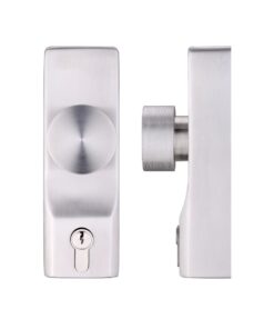 Knob Operated Outside Access Device - Euro Cylinder - Satin Stainless Steel