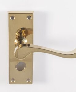 Carlisle Brass CBS55WC Victorian Scroll Lever On Backplate - Privacy (Contract Range) 120mm x 40mm Polished Brass