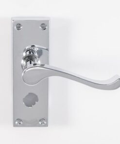 Carlisle Brass CBS55WCCP Victorian Scroll Lever On Backplate - Privacy (Contract Range) 120mm x 40mm Polished Chrome