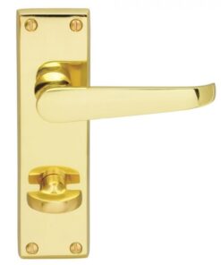Carlisle Brass CBV30WC Victorian Flat Lever On Backplate - Bathroom 57mm C/C (Contract Range) 155mm x 40mm Polished Brass