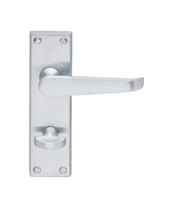 Carlisle Brass CBV30WCSC Victorian Flat Lever On Backplate - Bathroom 57mm C/C (Contract Range) 155mm x 40mm Satin Chrome