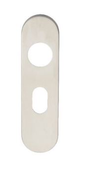 Eurospec CPRU1170SSS 174 X 45 X 8mm Steelworx Radius Backplates - Lock Oval Profile (48.5 mm C/C) 170mm x 45mm x 8mm Satin Stainless Steel