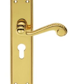 Carlisle Brass DL271Y Chesham Lever On Backplate - Lock Euro Profile 47.5mm C/C Polished Brass