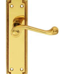 Carlisle Brass FG26L Georgian Lever On Shaped Backplate - Latch Polished Brass