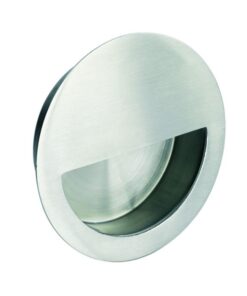 EUROSPEC FPH1004 CIRCULAR SLIDING FLUSH PULL 89MM - SATIN STAINLESS