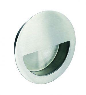EUROSPEC FPH1004 CIRCULAR SLIDING FLUSH PULL 89MM - SATIN STAINLESS