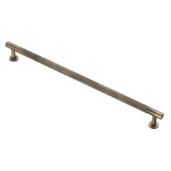 Fingertip Knurled Pull Handle - 320mm - Antique Brass