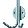 EUROSPEC HCH1015 SATIN STAINLESS STEEL DOUBLE COAT HOOK