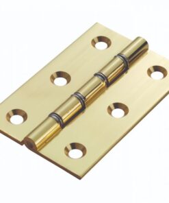 Carlisle Brass HDSW1 Hinge - Double Steel Washered Brass Butt C/W No 8 Eb Screws Polished/Lacquered