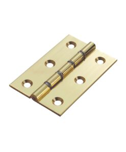 Carlisle Brass HDSW4 Hinge - Double Steel Washered Brass Butt C/W No 8 Eb Screws Polished/Lacquered