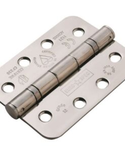 HIN14325/13BSS/R - Carlisle Brass Ball Bearing Hinge 4 x 3 x 2.5mm Grade 13 Radius (Pack of 3) Polished Stainless Steel