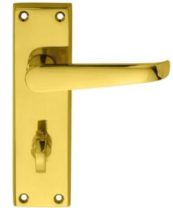 Carlisle Brass M30WC Victorian Lever On Backplate - Bathroom 57mm C/C Polished Brass